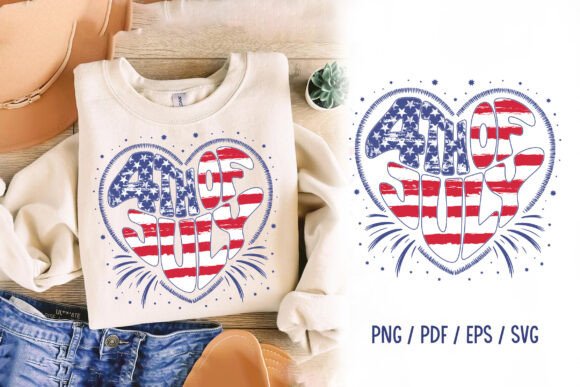 4th of July Heart PNG: Graphics Freebies Review