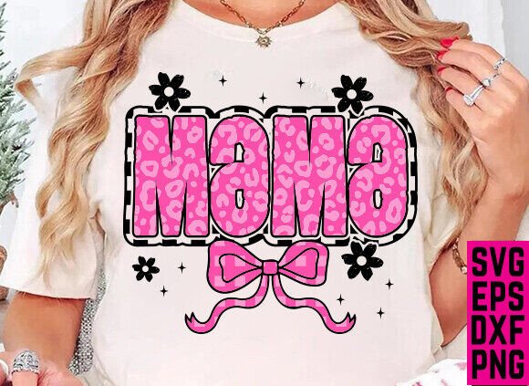 Glitter Pink Mama Bow: Freebies & Graphics