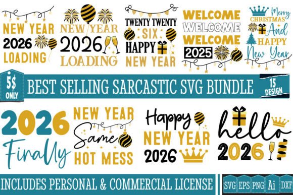 New Year 2026 SVG Bundle: Fresh Graphics & Freebies