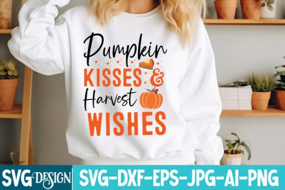 Pumpkin Kisses Harvest Wishes SVG: Graphics & Freebies